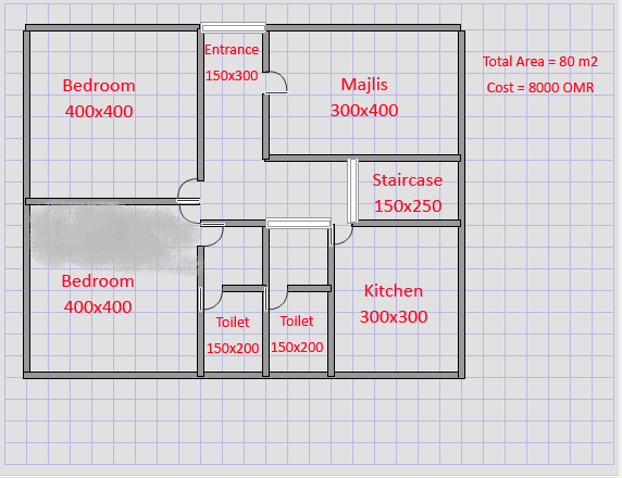 خريطة منزل 80 متر , خرائط منزل 80 متر
